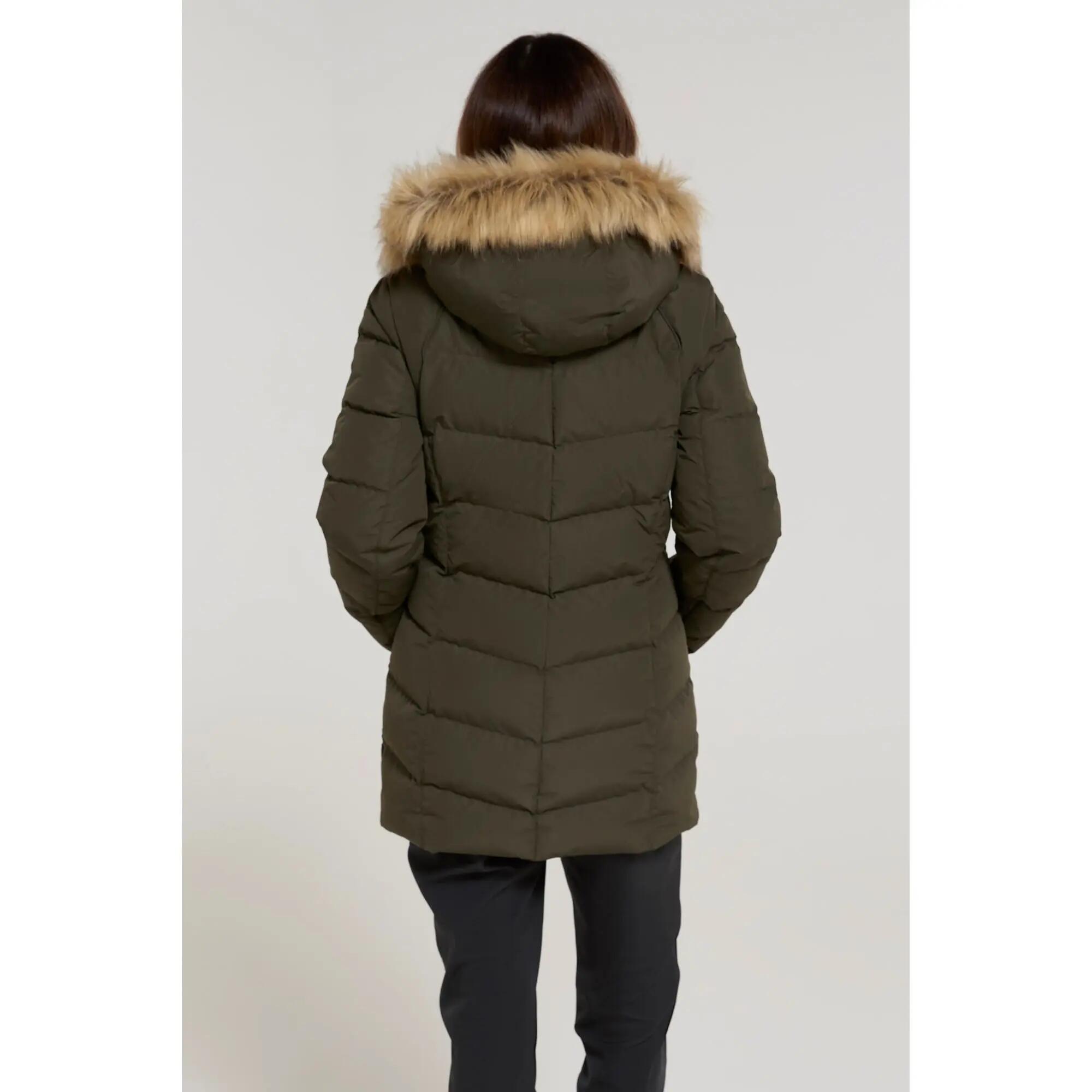 Doudoune de Randonnée Femme Déperlante Capuche Fourrure Légère, Isla II 3/7