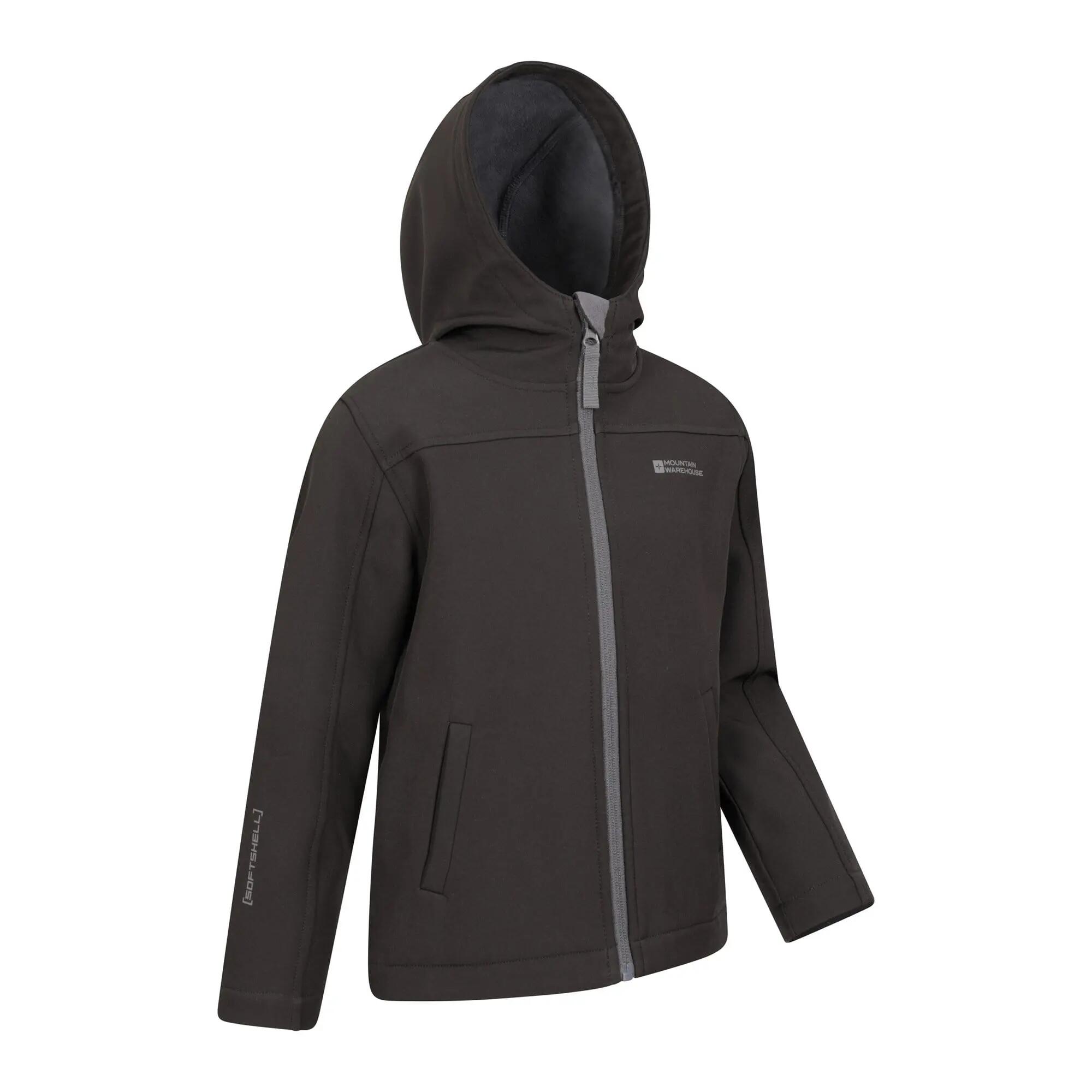 Veste Softshell de Randonnée Enfant Déperlante Coupe-Vent Capuche, Exodus 6/7