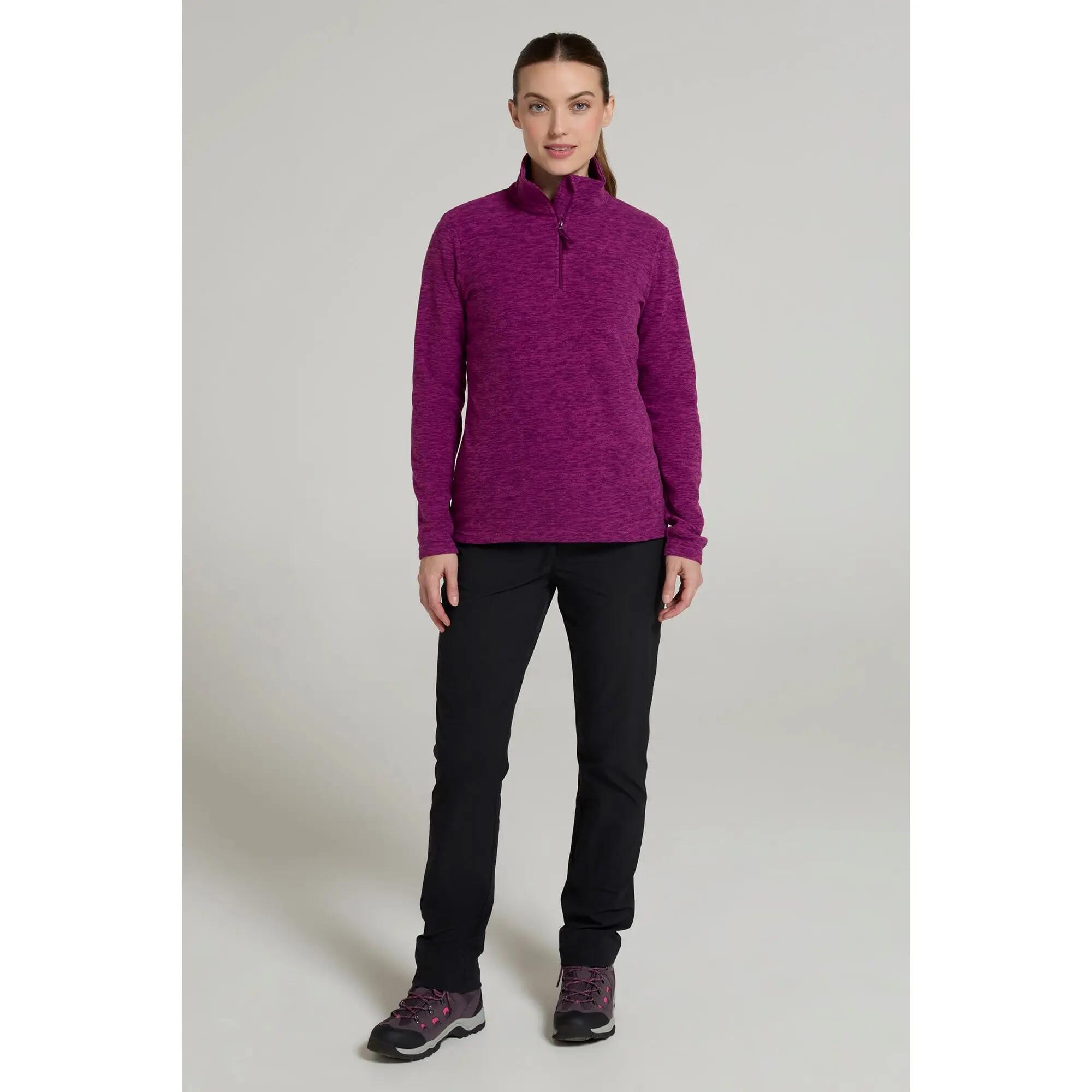 Polaire de Randonnée Femme Demi-Zip Chaude Respirante, Snowdon 4/7