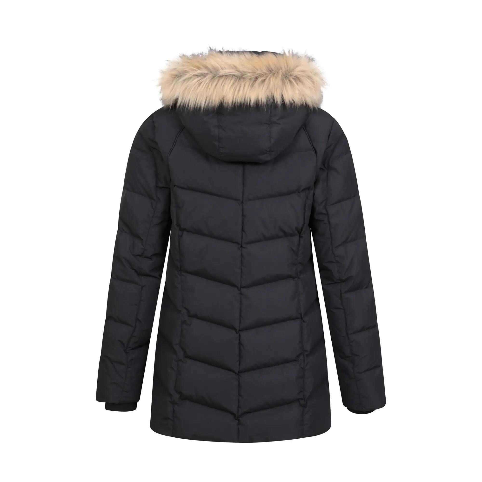 Doudoune de Randonnée Femme Déperlante Capuche Fourrure Légère, Isla II 3/6