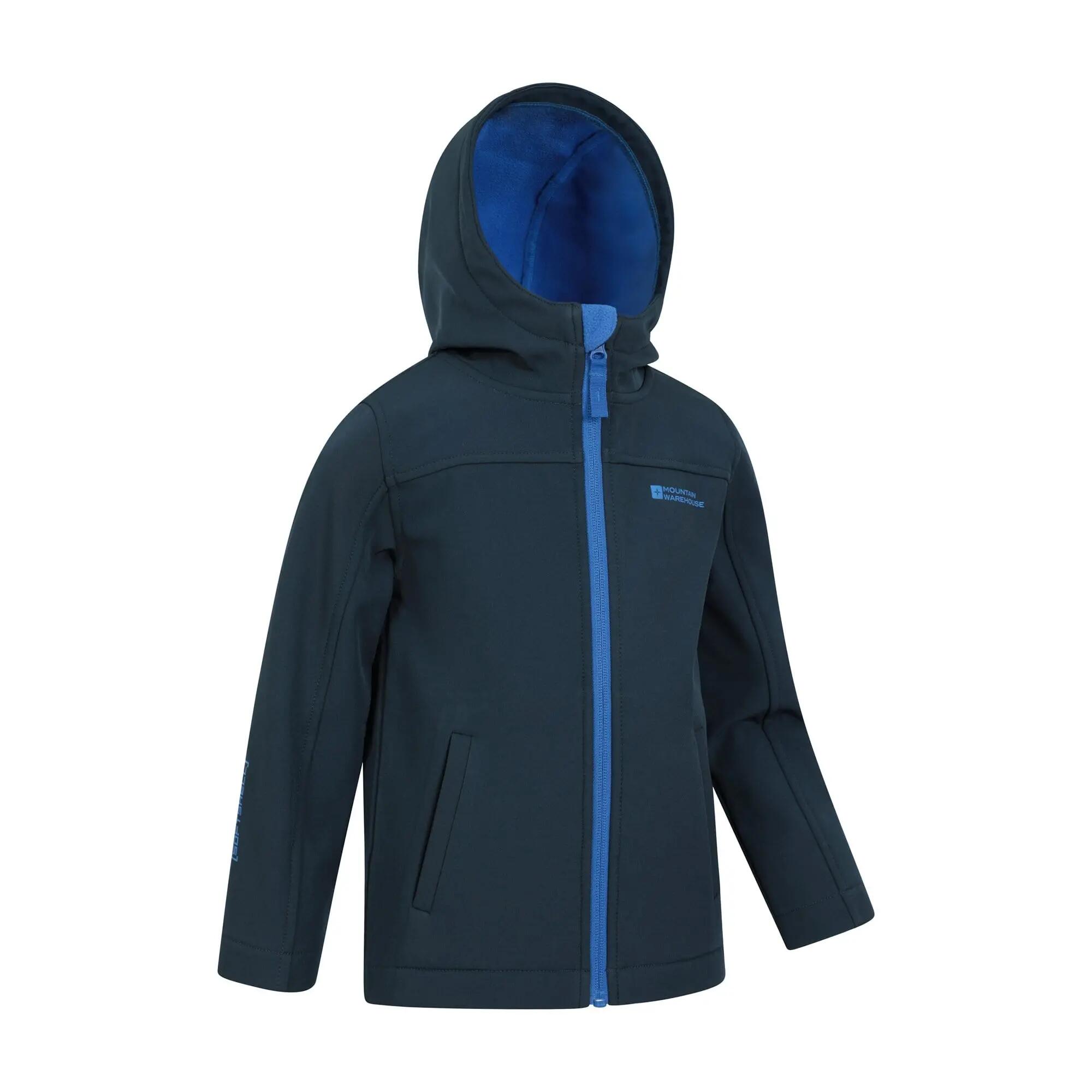 Veste Softshell de Randonnée Enfant Déperlante Coupe-Vent Capuche, Exodus 2/5