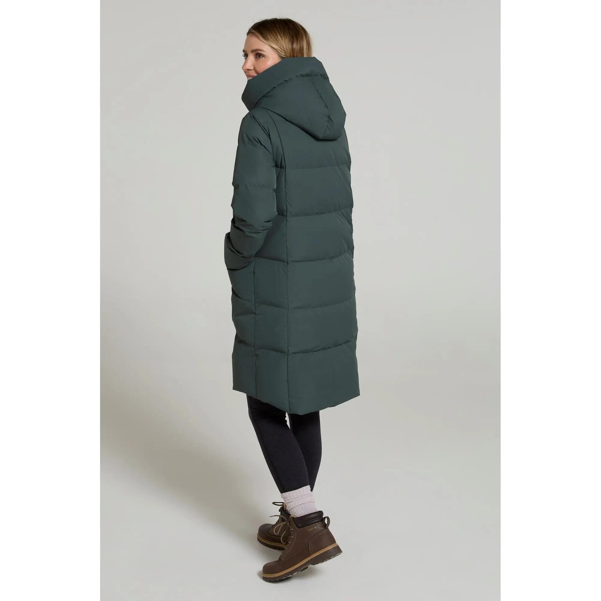 Doudoune de Randonnée Femme Longue Déperlante Capuche Duvet 600, Cosy Wrap II 3/7