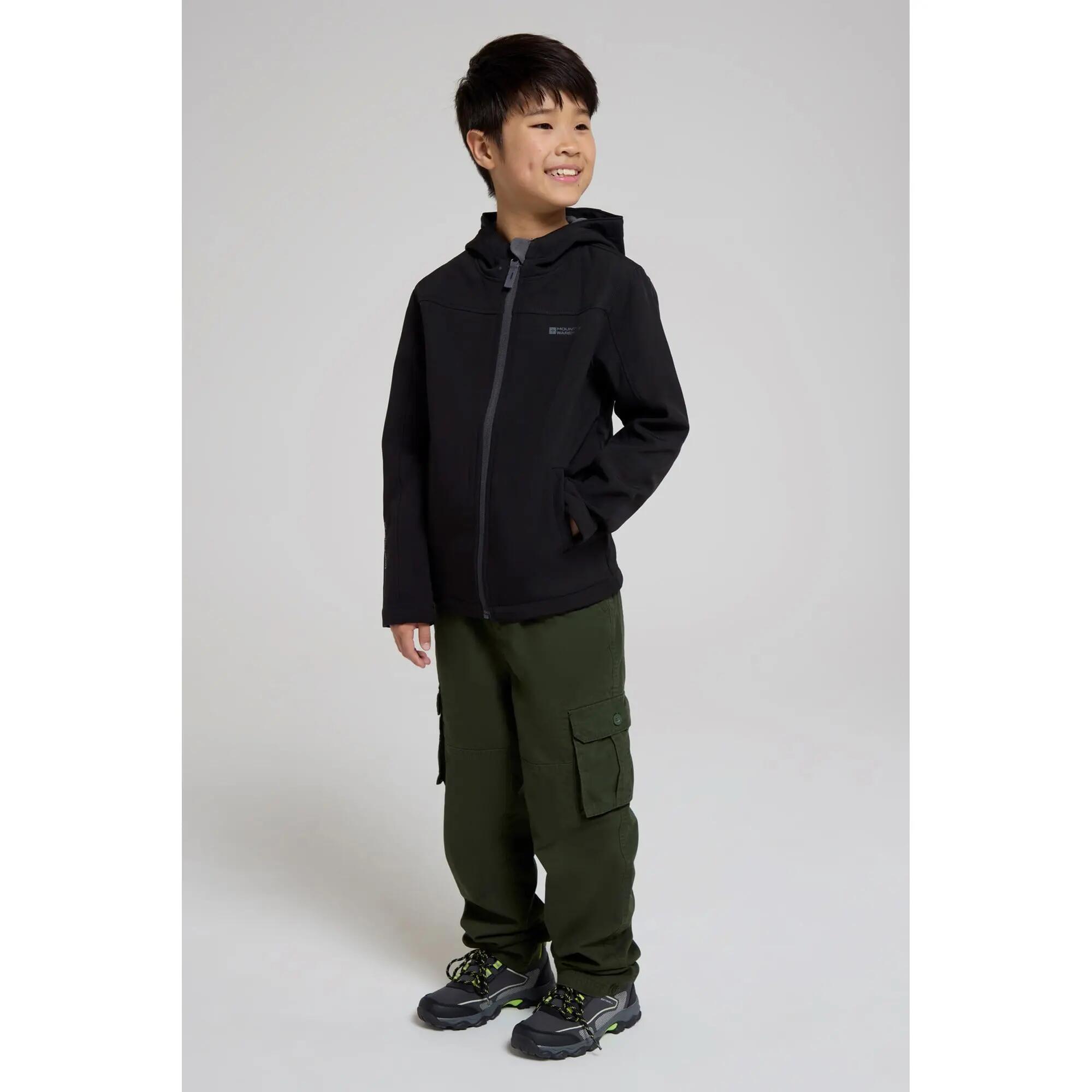 Veste Softshell de Randonnée Enfant Déperlante Coupe-Vent Capuche, Exodus 2/7