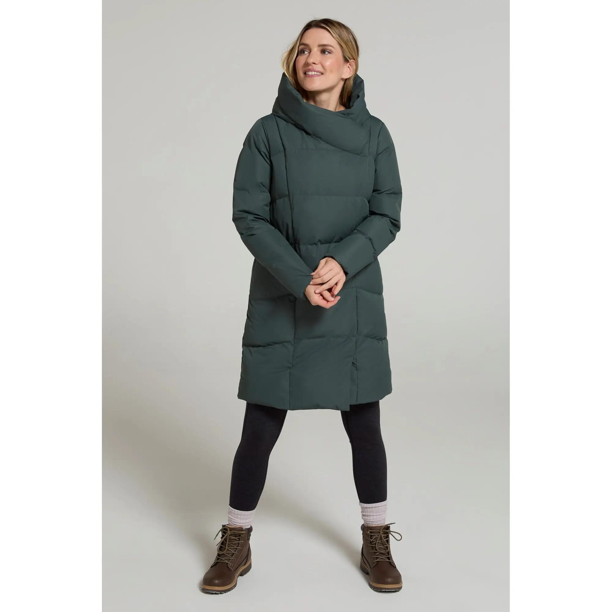 Doudoune de Randonnée Femme Longue Déperlante Capuche Duvet 600, Cosy Wrap II 2/7