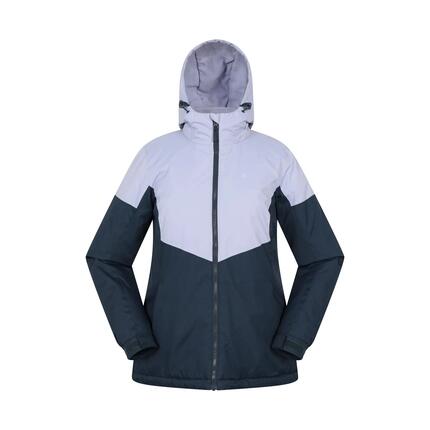 Veste de Ski Femme Déperlante Coupe-Vent Capuche Réglable, Moon II