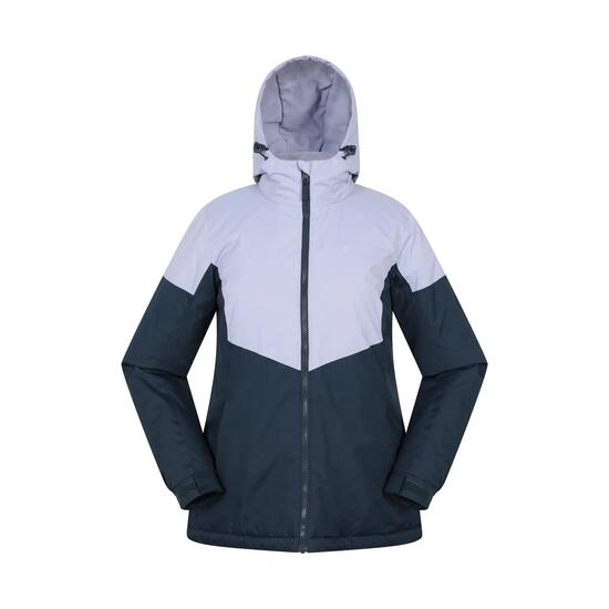 Veste de Ski Femme Déperlante Coupe-Vent Capuche Réglable, Moon II