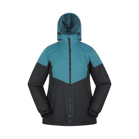 Veste de Ski Femme Déperlante Coupe-Vent Capuche Réglable, Moon II