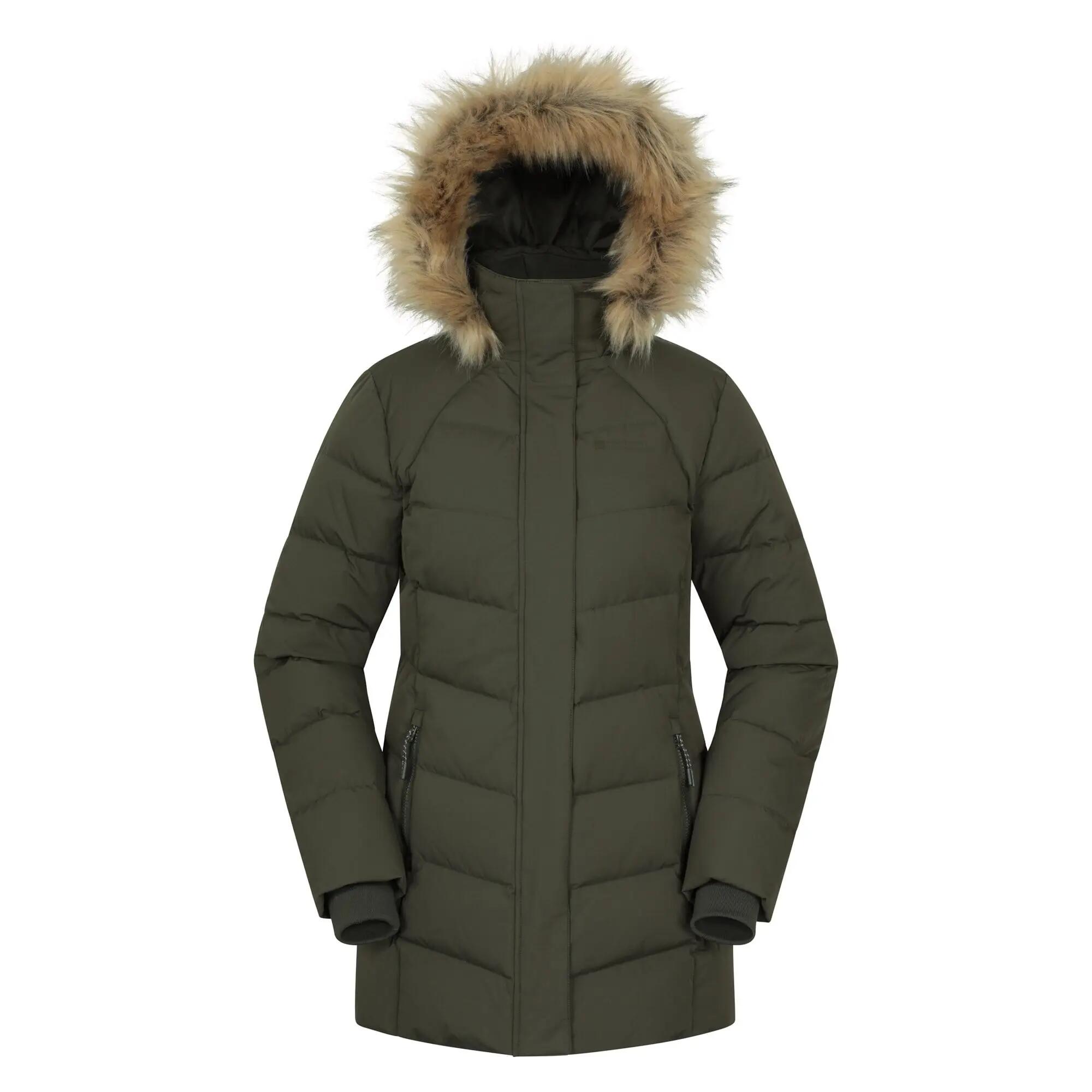 Doudoune de Randonnée Femme Déperlante Capuche Fourrure Légère, Isla II 5/7