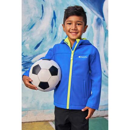 Veste Softshell de Randonnée Enfant Déperlante Coupe-Vent Capuche, Exodus