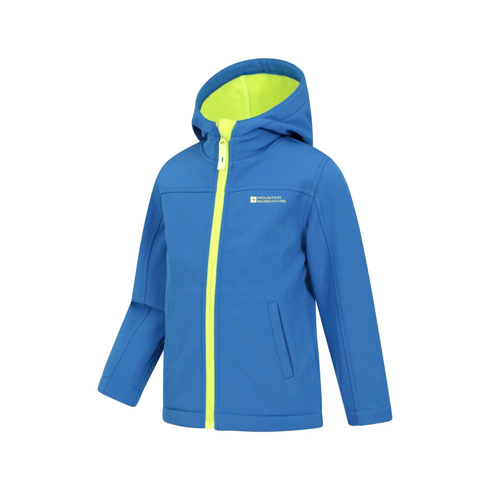 Veste Softshell de Randonnée Enfant Déperlante Coupe-Vent Capuche, Exodus 5/6