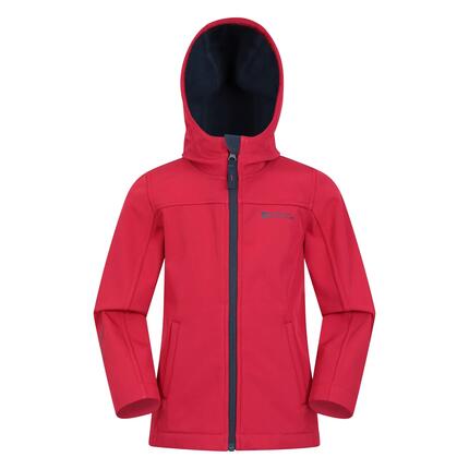 Veste Softshell de Randonnée Enfant Déperlante Coupe-Vent Capuche, Exodus