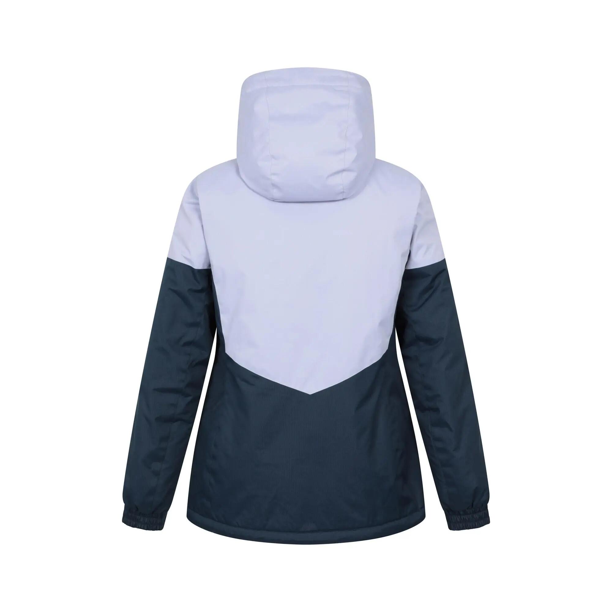 Veste de Ski Femme Déperlante Coupe-Vent Capuche Réglable, Moon II 3/6