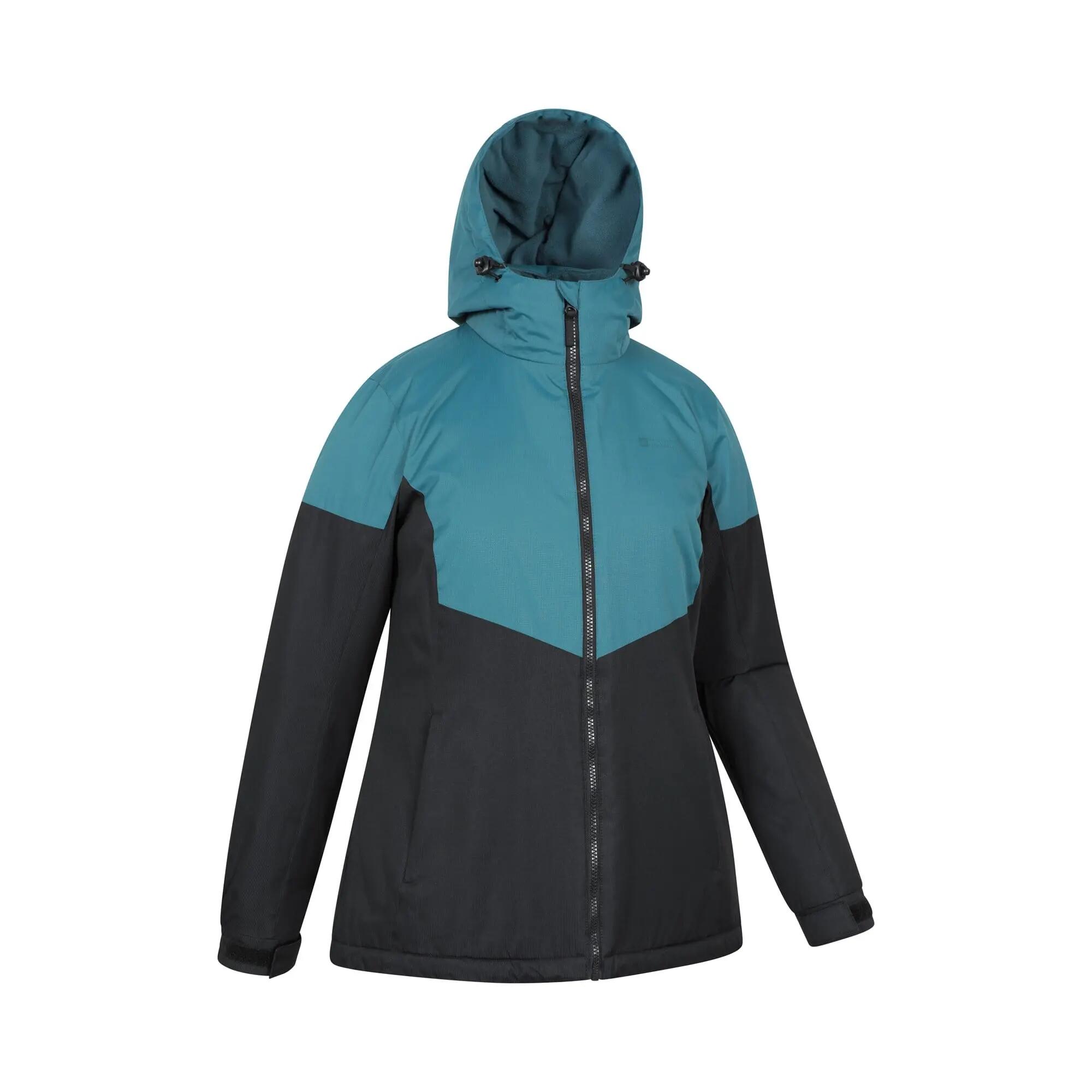 Veste de Ski Femme Déperlante Coupe-Vent Capuche Réglable, Moon II 2/6