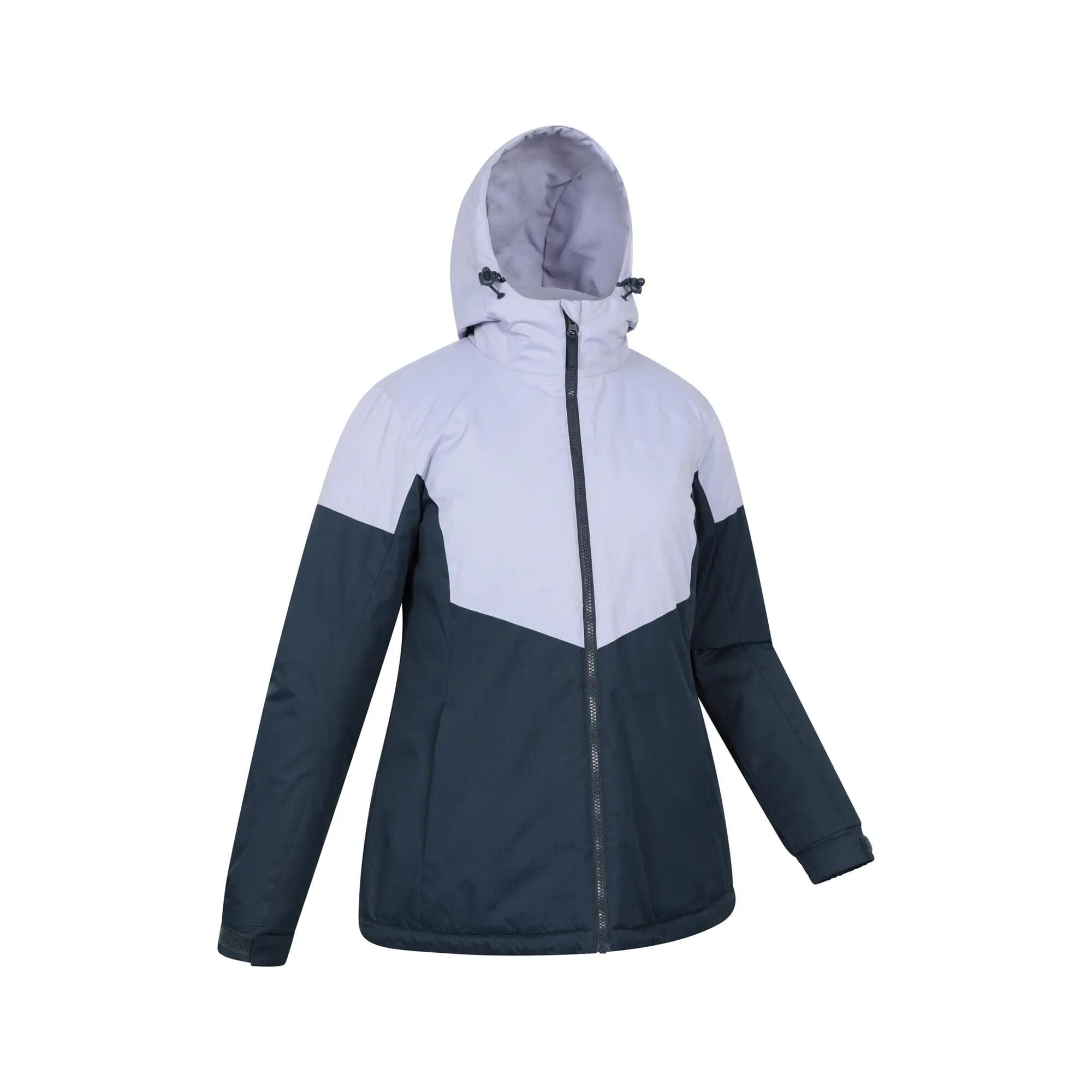 Veste de Ski Femme Déperlante Coupe-Vent Capuche Réglable, Moon II 2/6