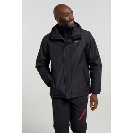 Veste 3 en 1 de Randonnée Homme Imperméable Respirante Doublure Amovible, Fell