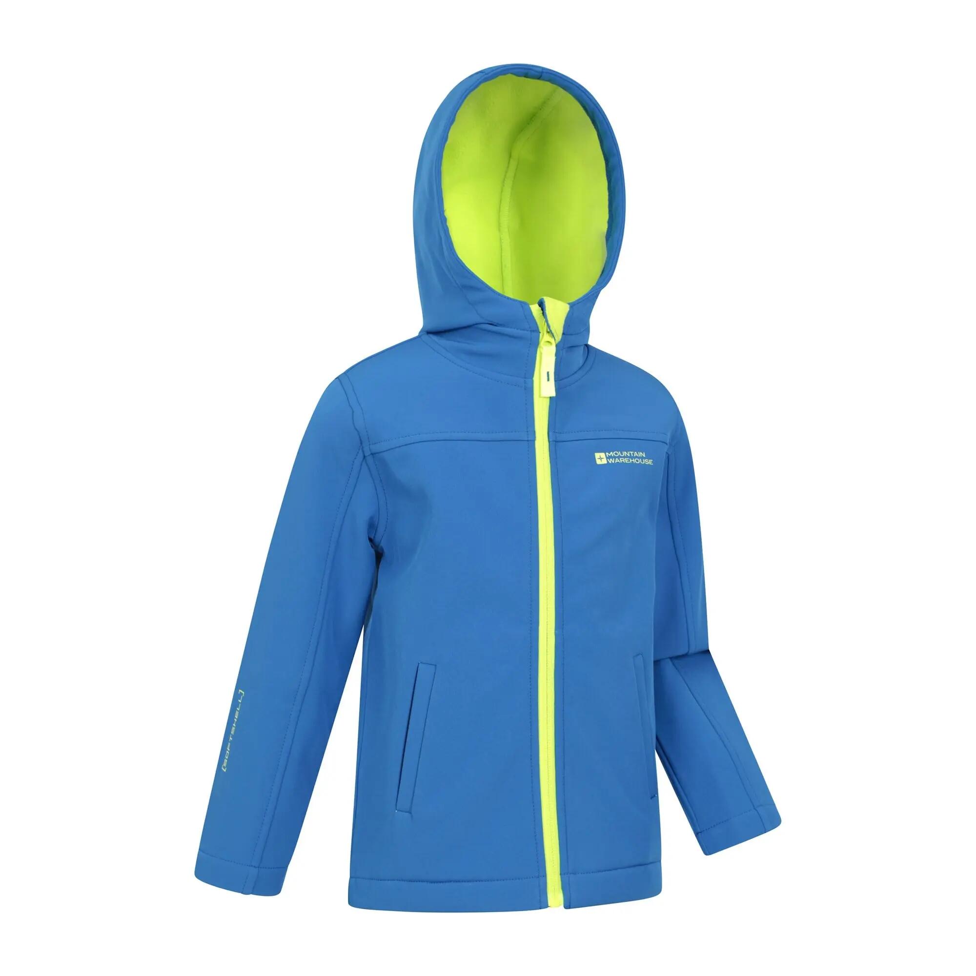 Veste Softshell de Randonnée Enfant Déperlante Coupe-Vent Capuche, Exodus 3/6