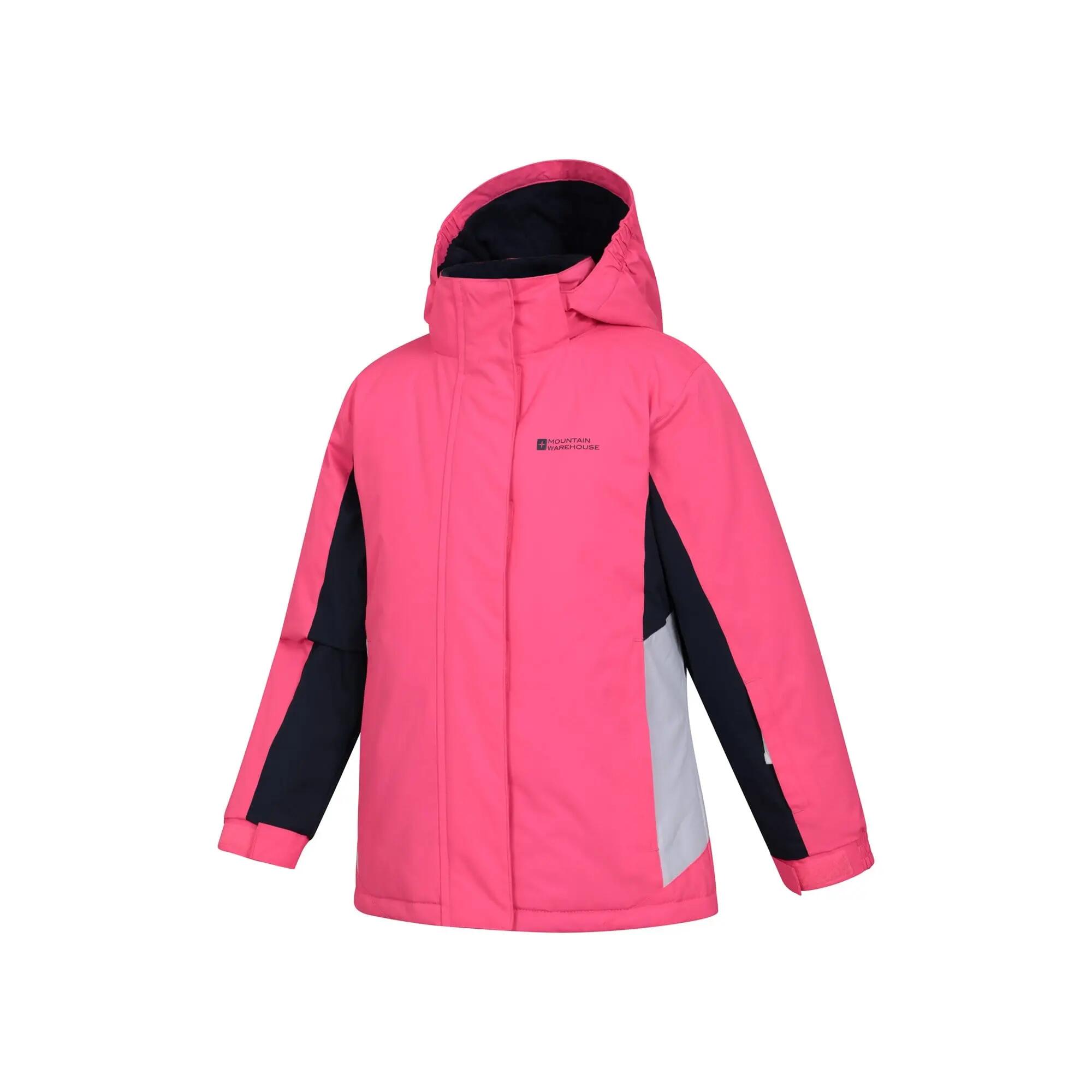 Veste de Ski Enfant Déperlante Jupe Pare-Neige Doublure Polaire, Honey 4/6