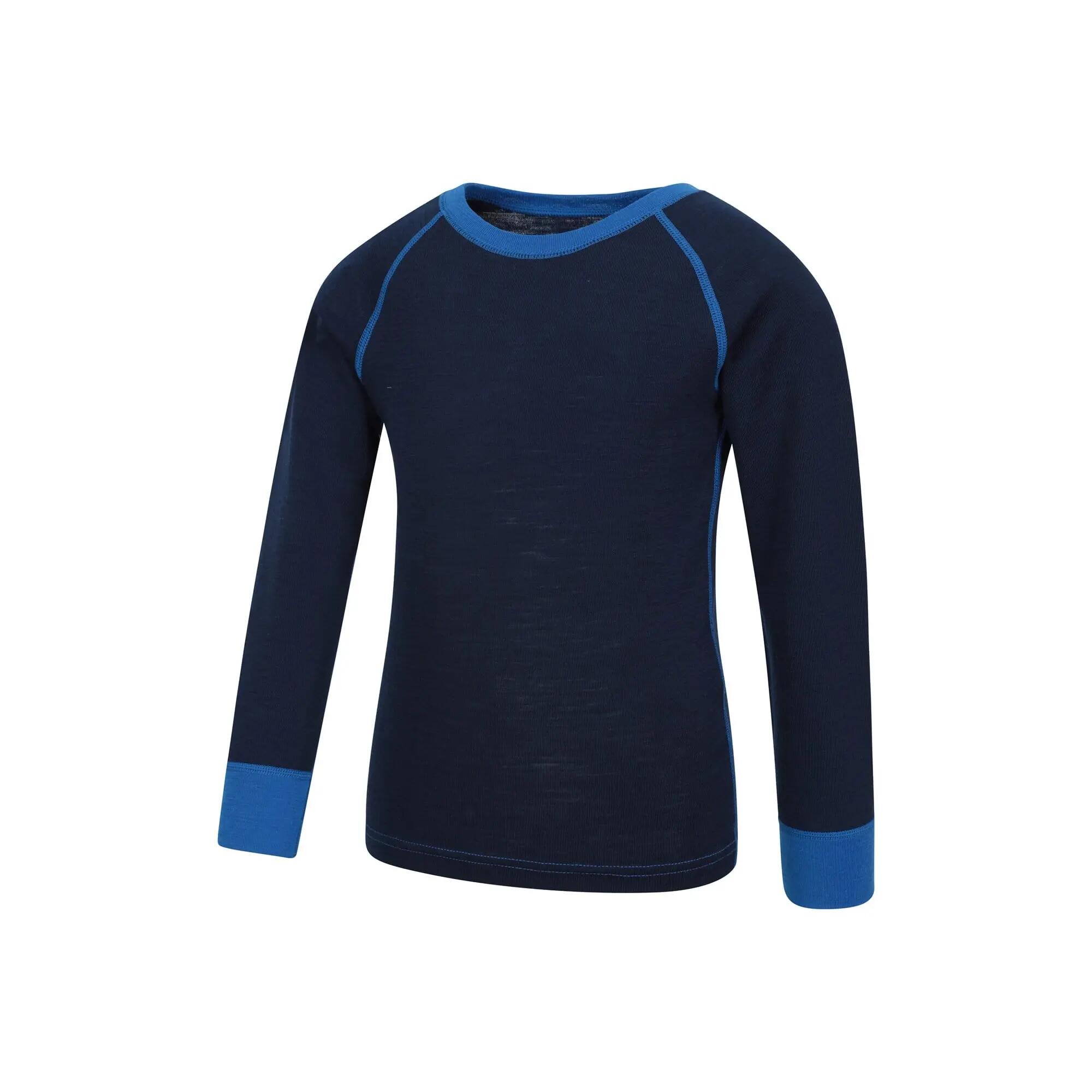 Sous-vêtement Thermique de Randonnée Enfant Laine Mérinos Manches Longues 4/5
