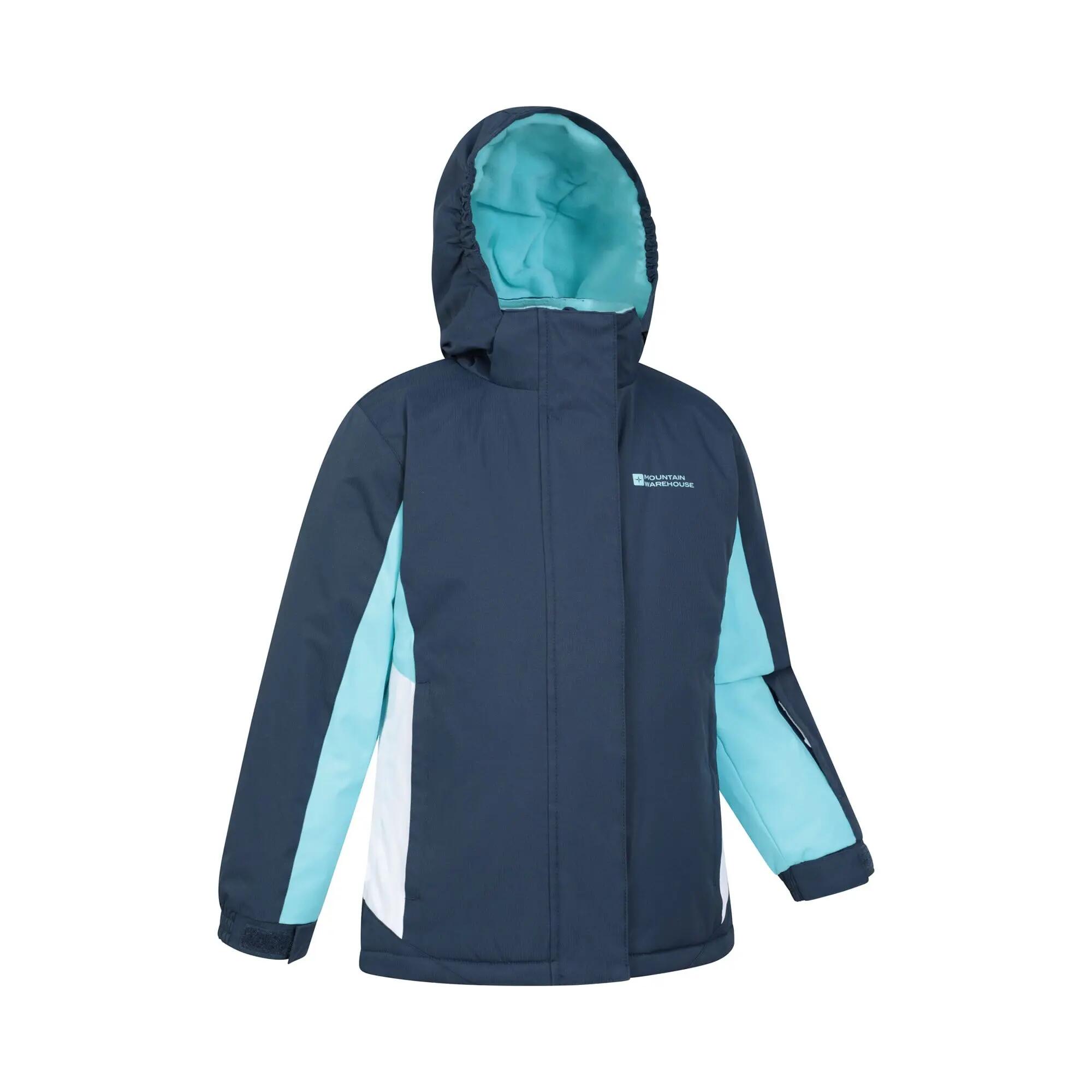 Veste de Ski Enfant Déperlante Jupe Pare-Neige Doublure Polaire, Honey 2/6