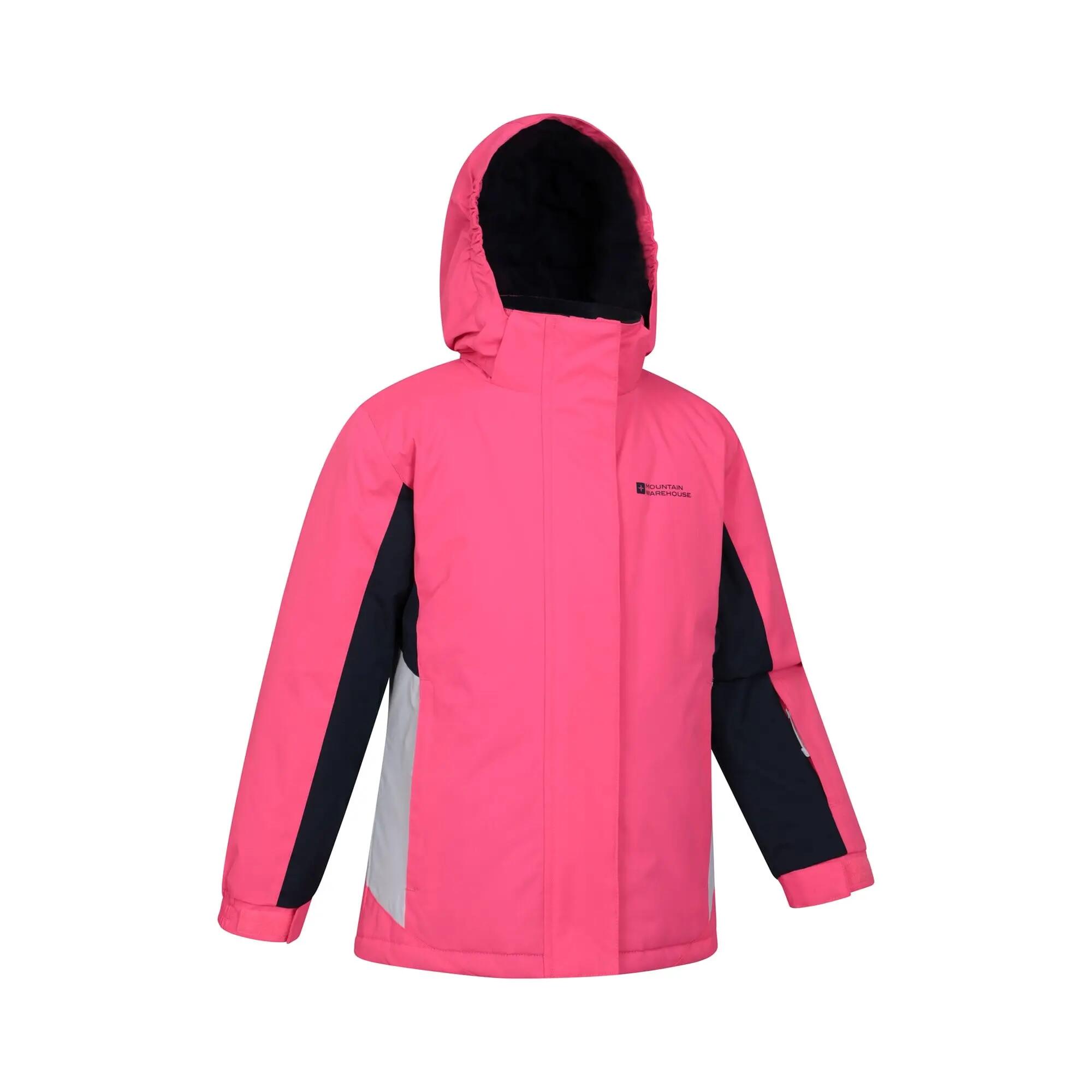 Veste de Ski Enfant Déperlante Jupe Pare-Neige Doublure Polaire, Honey 2/6