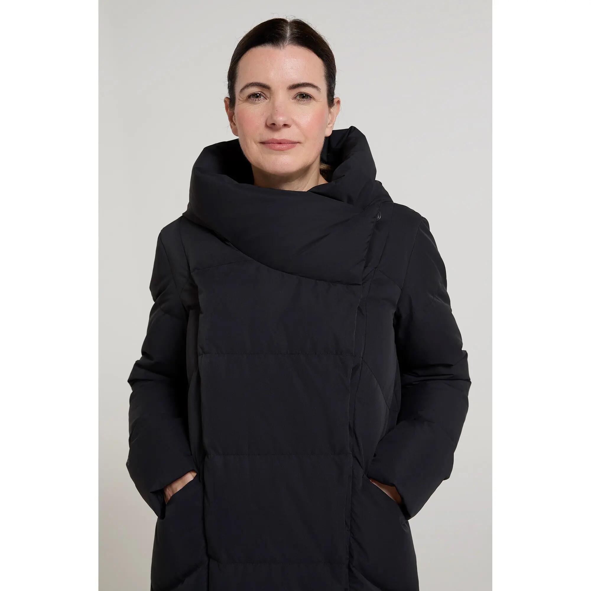 Doudoune de Randonnée Femme Longue Déperlante Capuche Duvet 600, Cosy Wrap II 4/7
