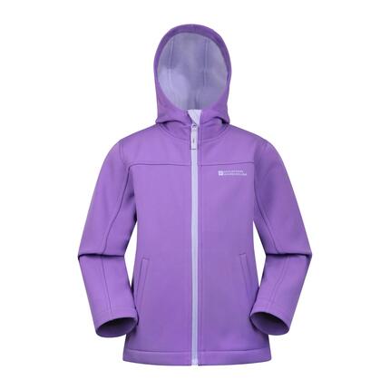 Veste Softshell de Randonnée Enfant Déperlante Coupe-Vent Capuche, Exodus