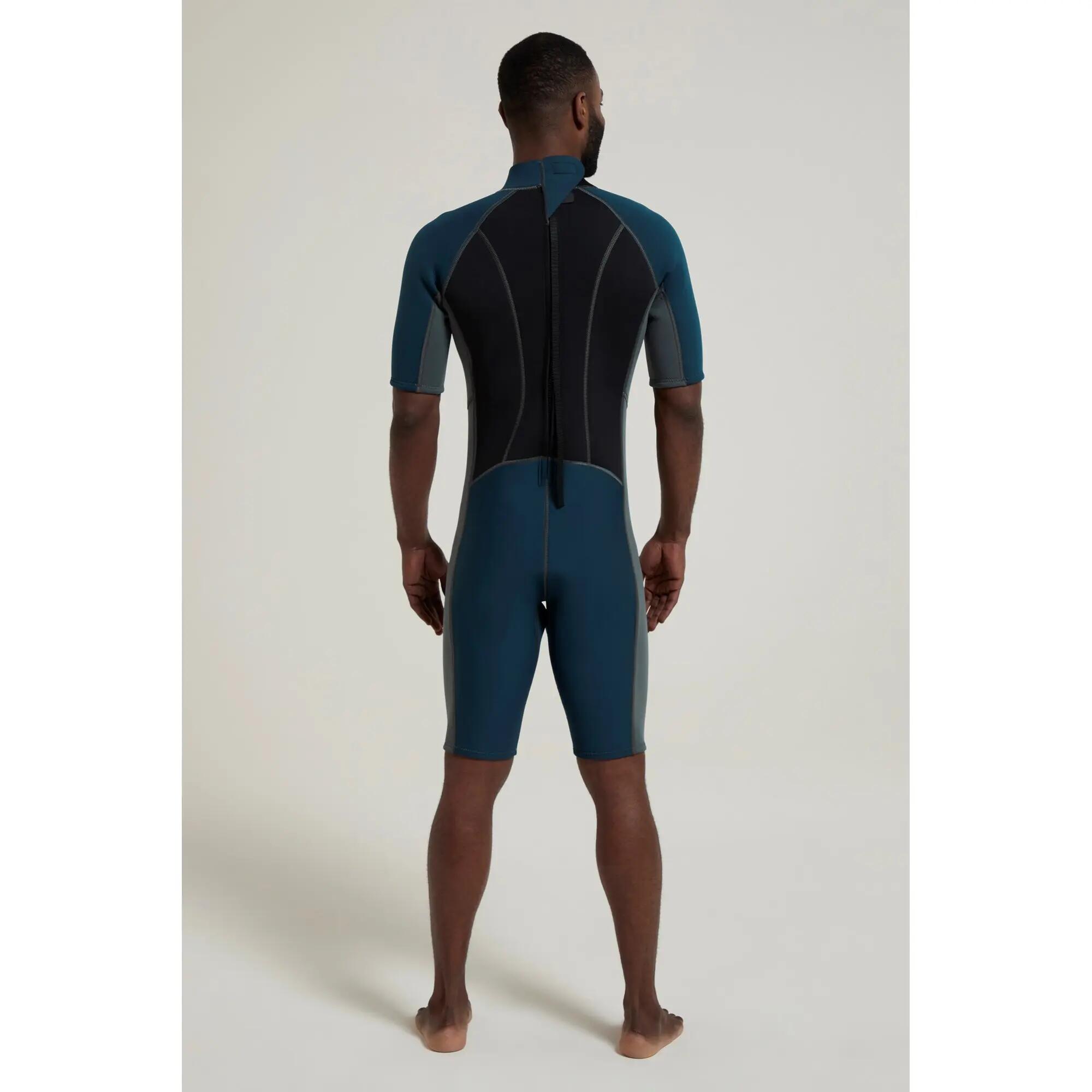Herren Surfen Shorty Neoprenanzug 2,5 mm Flatlock-Nähte Rückenreißverschluss 3/7