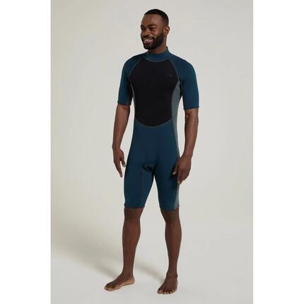 Herren Surfen Shorty Neoprenanzug 2,5 mm Flatlock-Nähte Rückenreißverschluss