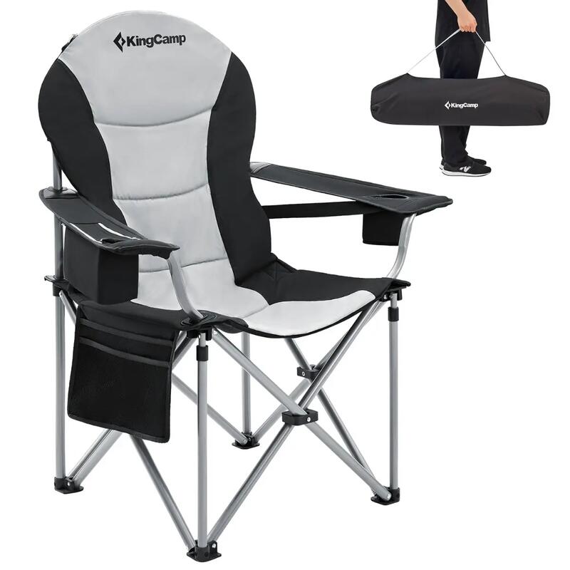 KingCamp Cedar Deluxe Ultra Bel Destekli Kamp Sandalyesi M.Grey