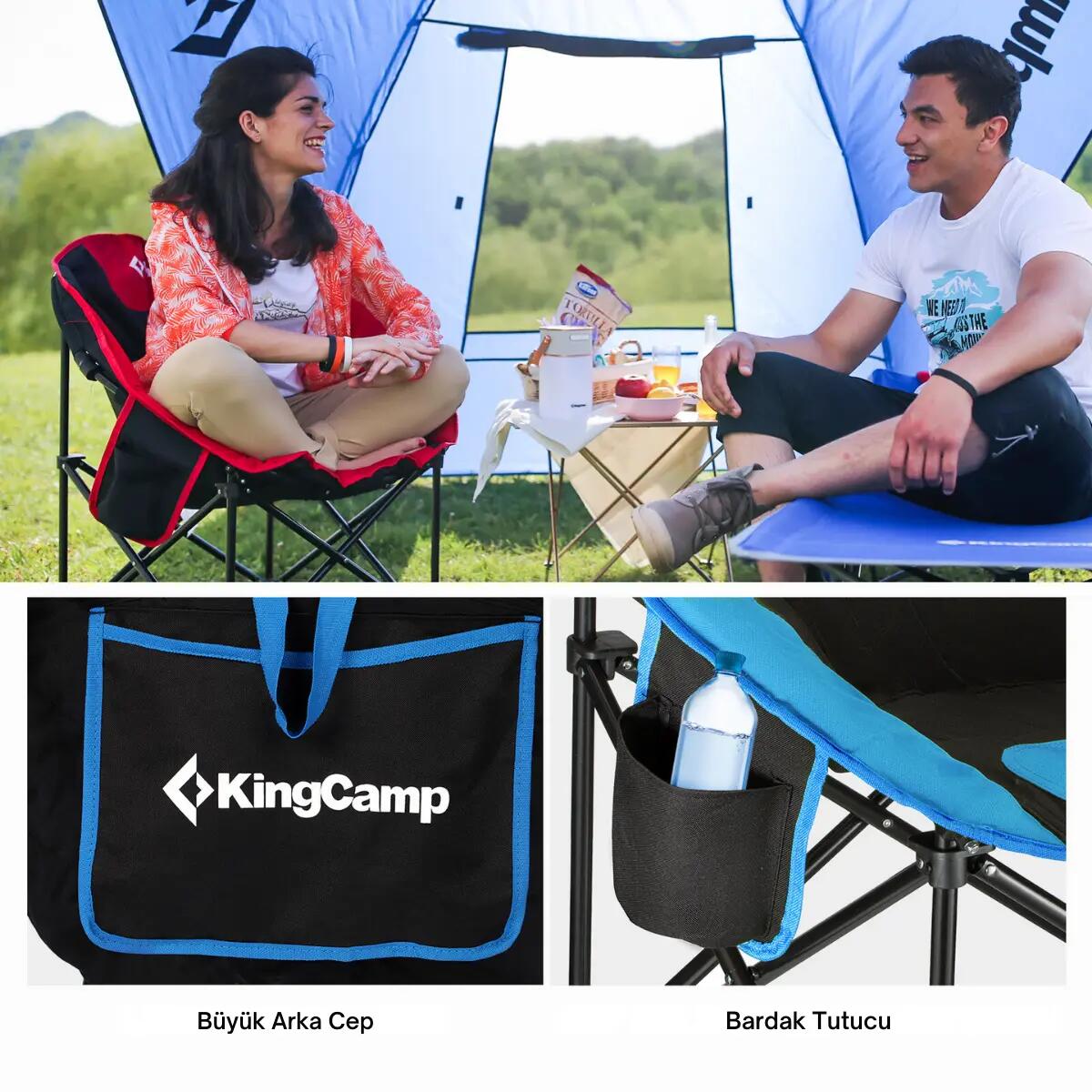 KingCamp Moon Ultra Konforlu Kamp Sandalyesi B.Blue 5/7