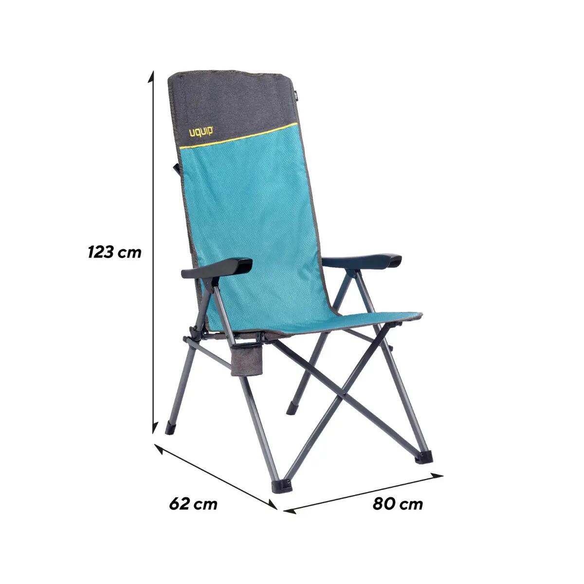 Uquip Justy XL 3 Pozisyonlu Konforlu Katlanır Kamp Sandalyesi 3/7