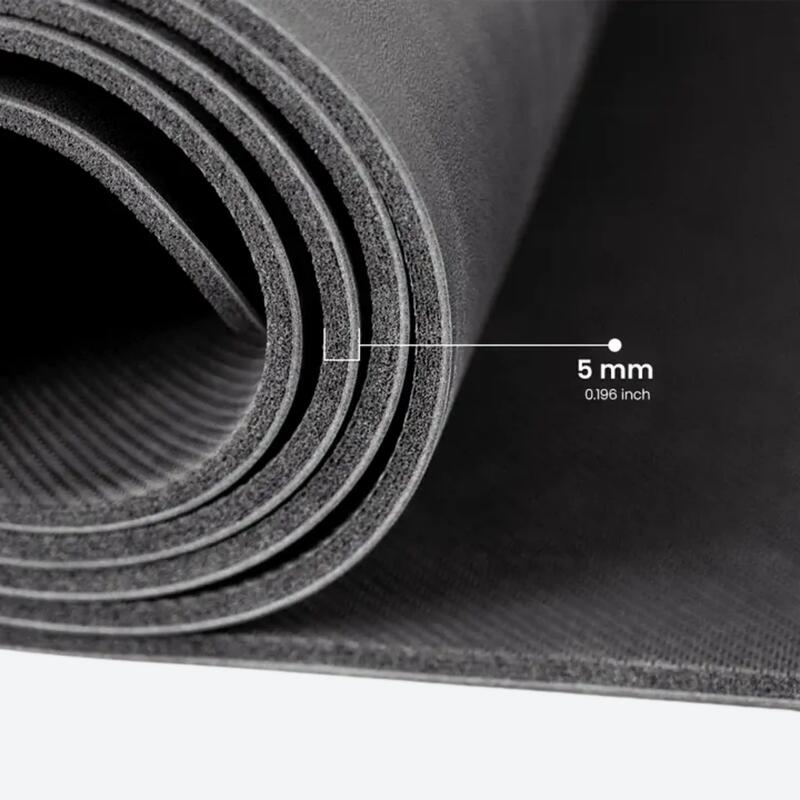 Rebuwo Doğal Kauçuk Kaydırmaz Yoga ve Pilates Matı 5 mm - Yeşil Desenli