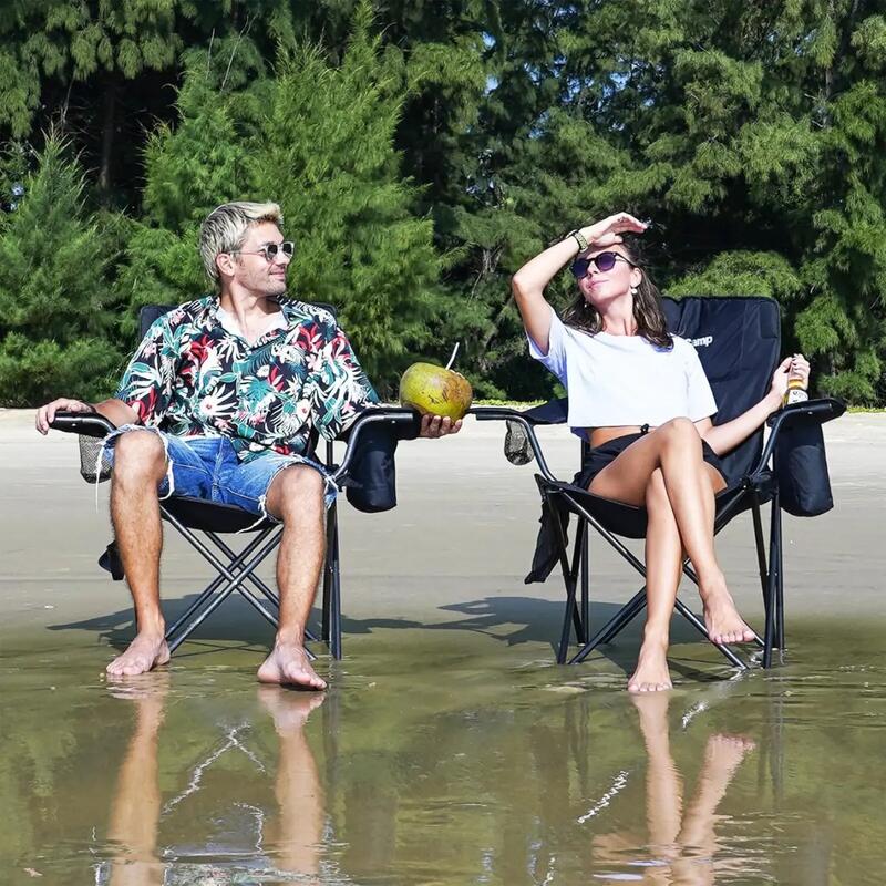 KingCamp Lotus XL Cool Ice Ultra Konforlu & Takviyeli Kamp Sandalyesi Green