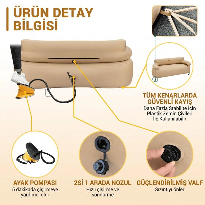 KingCamp Smashing Duo | Premium Çift Kişilik Şişme Koltuk