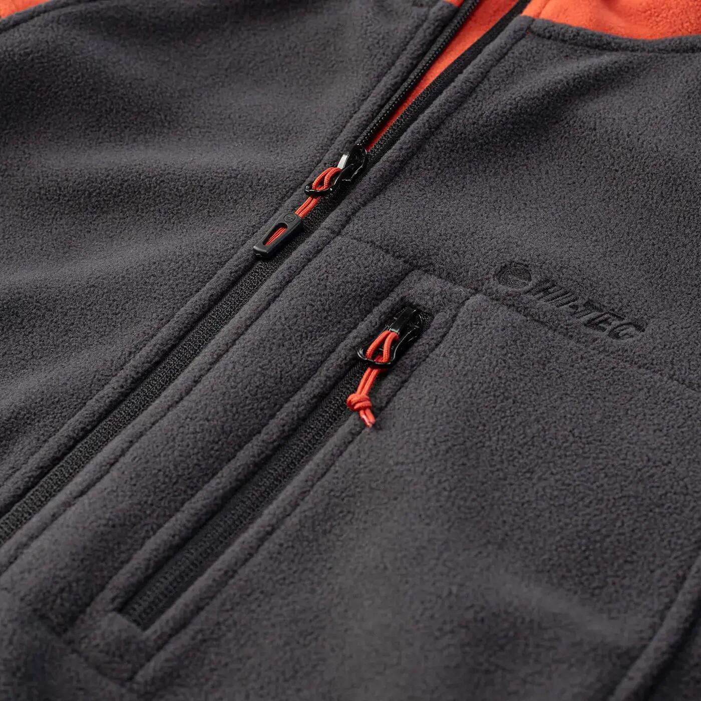 "Monar" Jacke für , Dickes Fleece Herren Schwarz/Rot 4/5