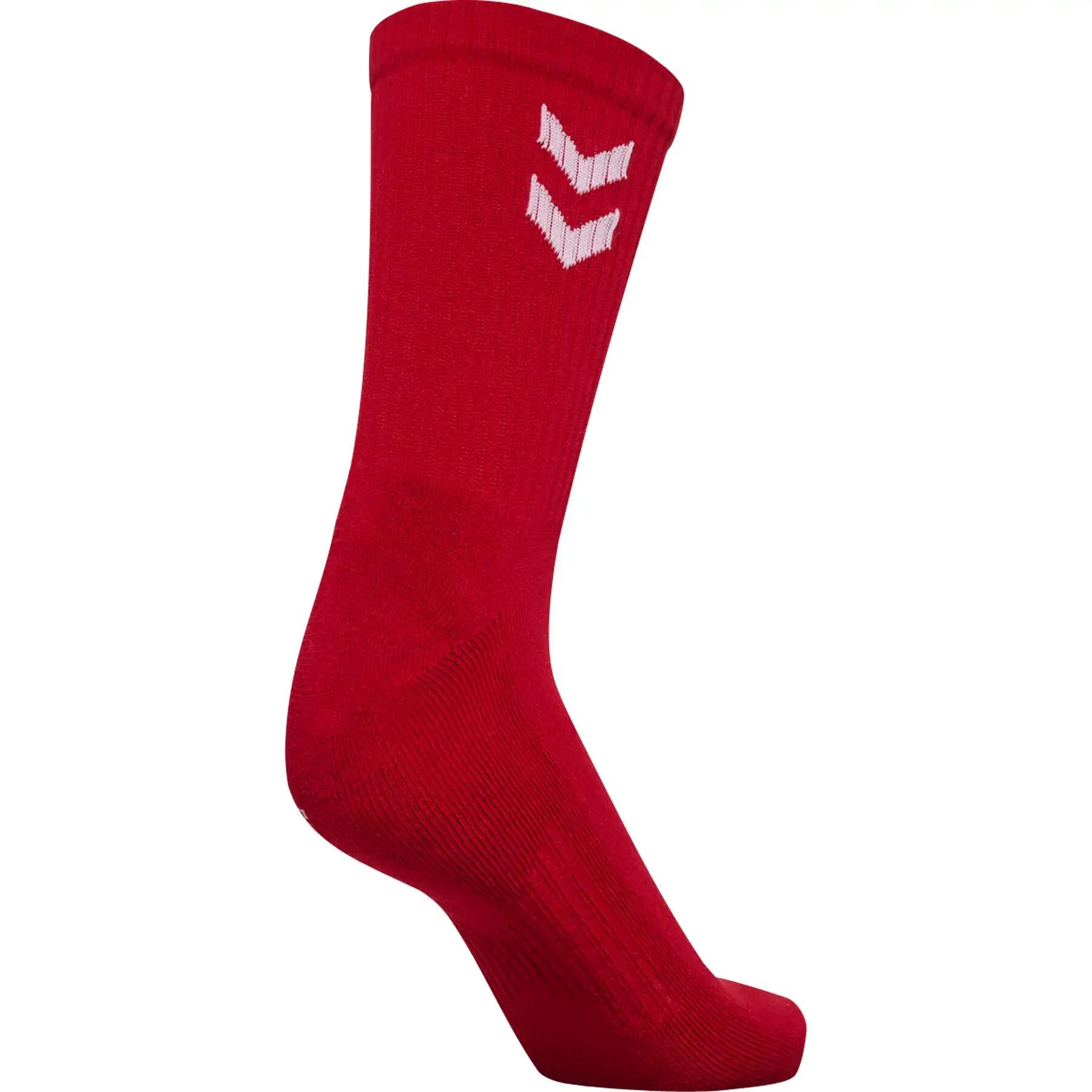 hummel Fundamental SMU 3-Pack Calzini Bassi TANGO RED 4/4