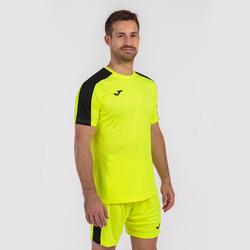 Maillot manches courtes Homme Joma Academy iii jaune fluo noir