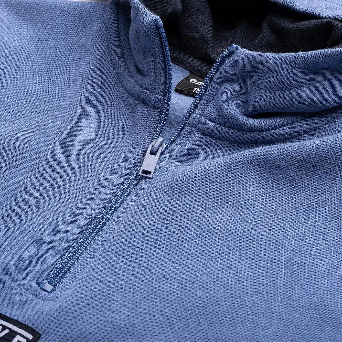 "Expen" Kapuzenpullover für Kinder Schwarz/Dunkles Marineblau 4/5