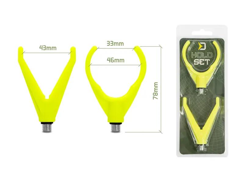 Soporte para cañas HoldSET | Uni V+U / amarillo fluo 3/3