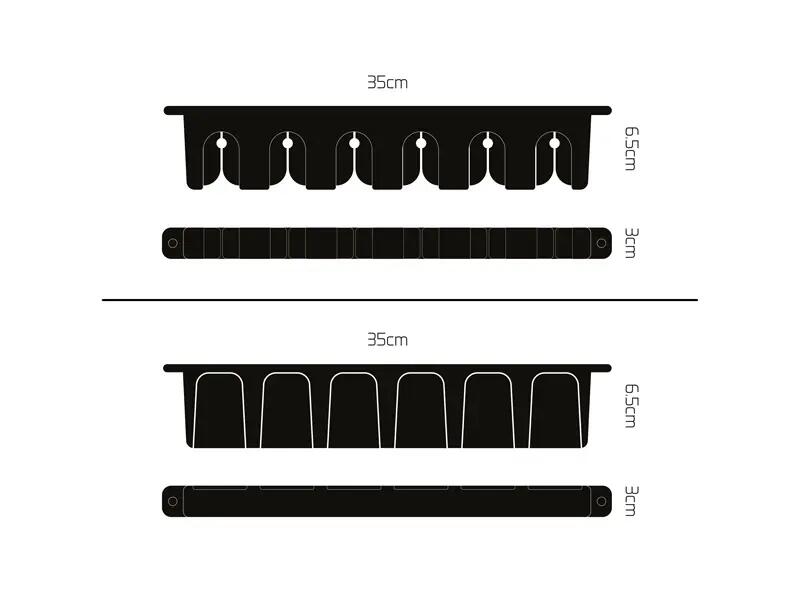 Soporte para cañas WallHOLD | 35 x 6,5 x 3 cm 5/5