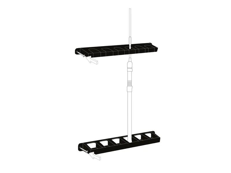 Soporte para cañas WallHOLD | 35 x 6,5 x 3 cm 4/5