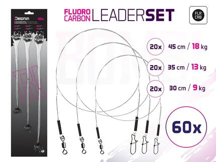 Lot des fils fluorocarbon BOMB! Avec émerillon et agrafe |
