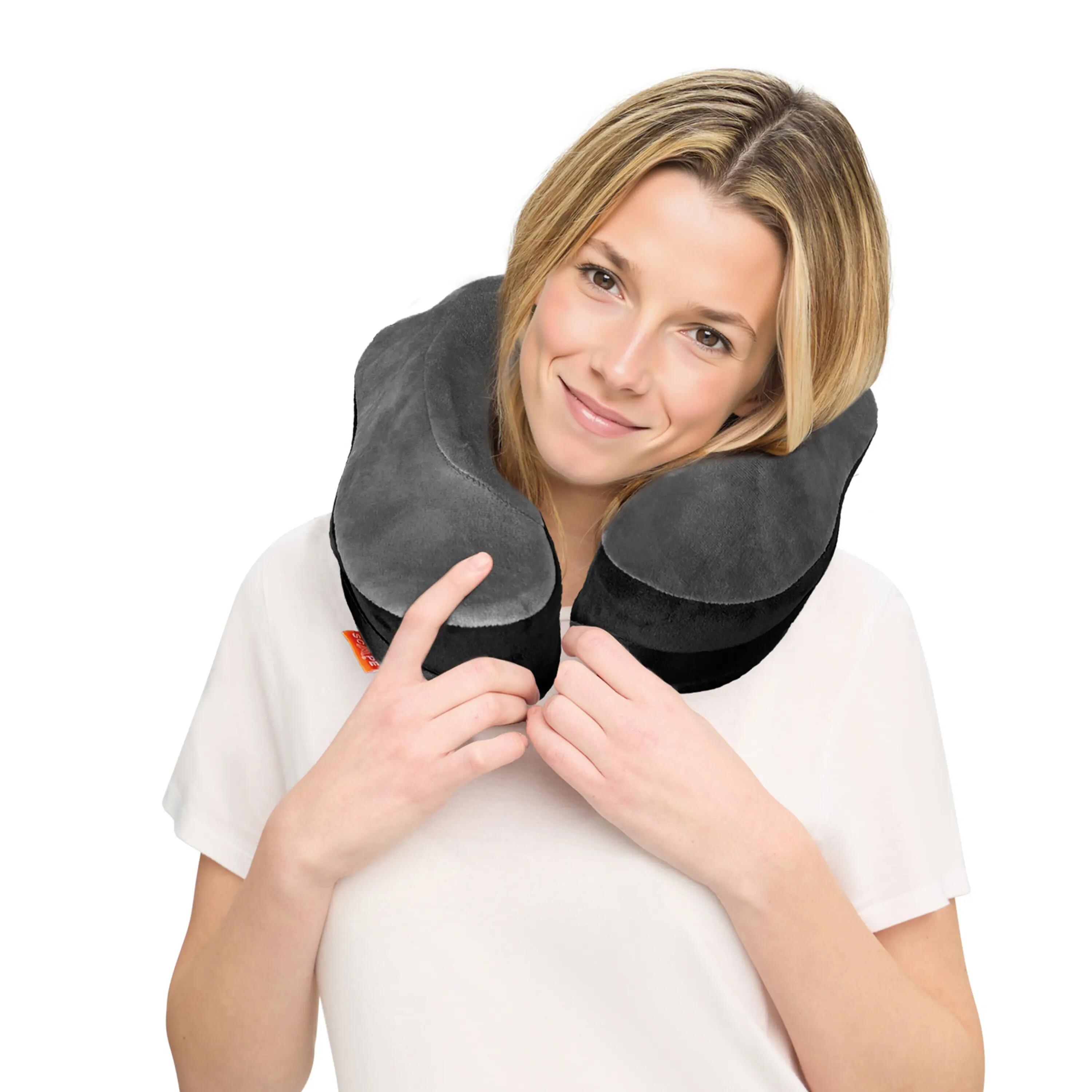Scape Travel Oreiller Premium à mémoire de forme avec clip et housse (gris) 2/7