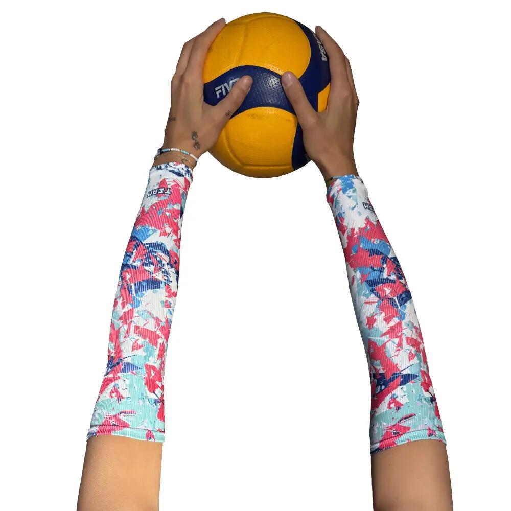 Rękawki siatkarskie unisex JG TEAM prążkowane midi 3/4
