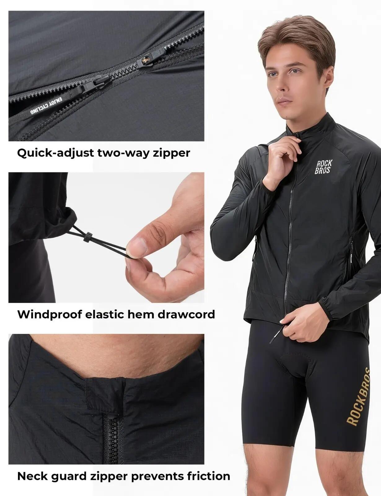 Leichte Windjacke atmungsaktiv mit 3 Taschen 4/7