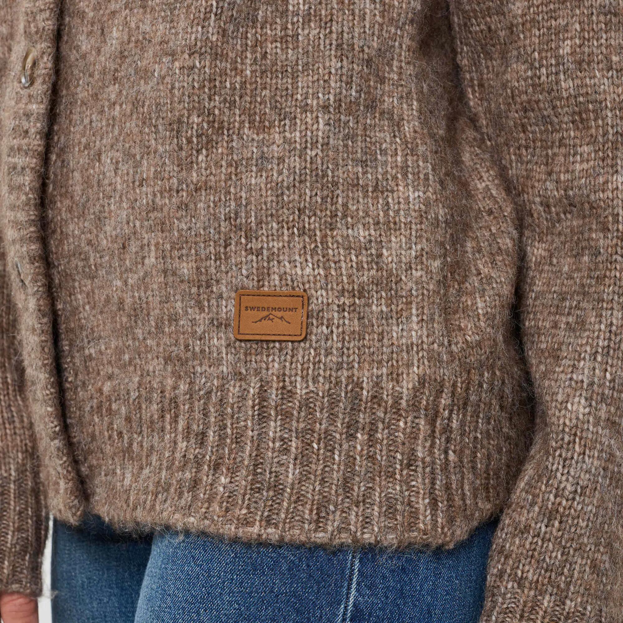 Damen Strickjacke Pullover Lofoten Wollstrick 6/7