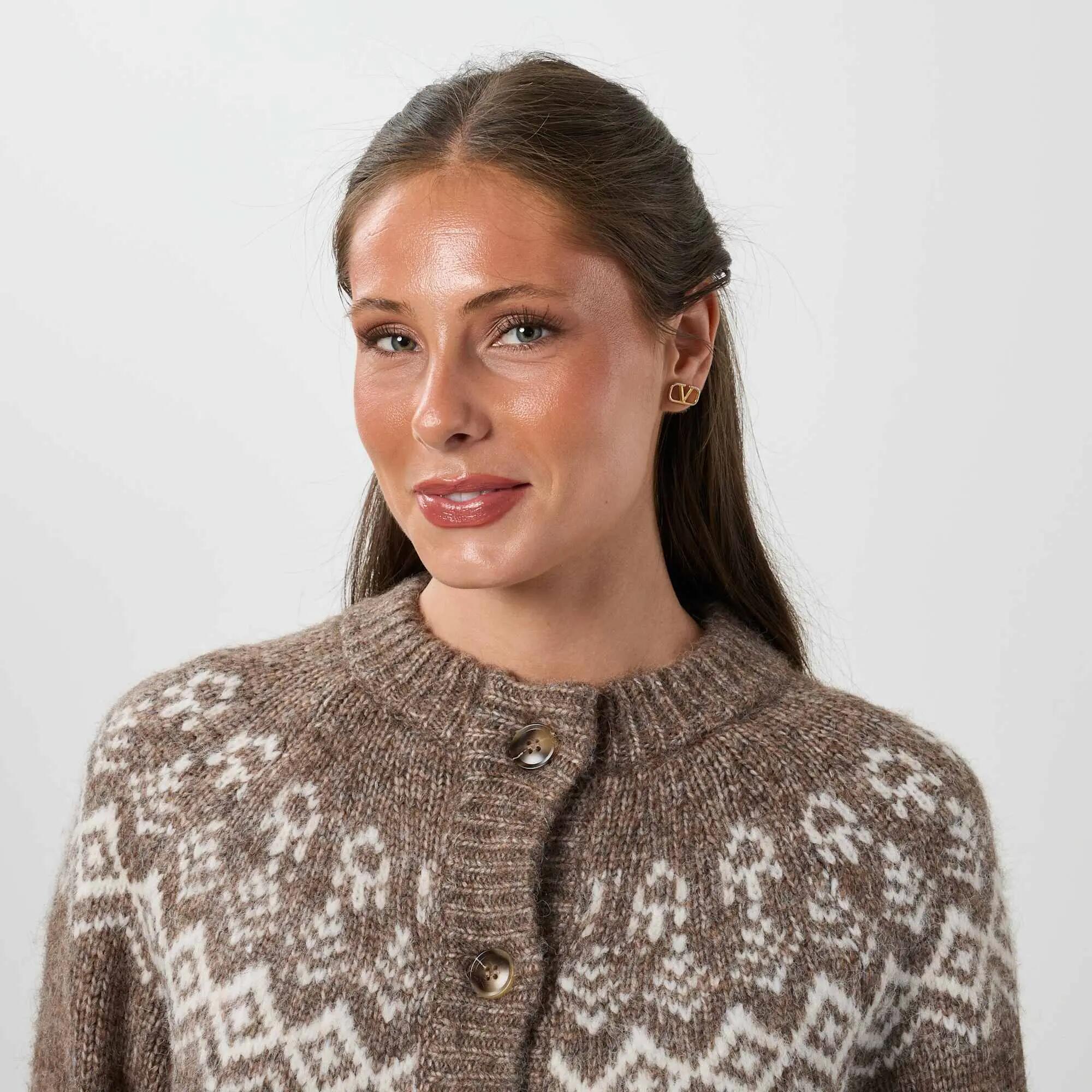 Damen Strickjacke Pullover Lofoten Wollstrick 5/7