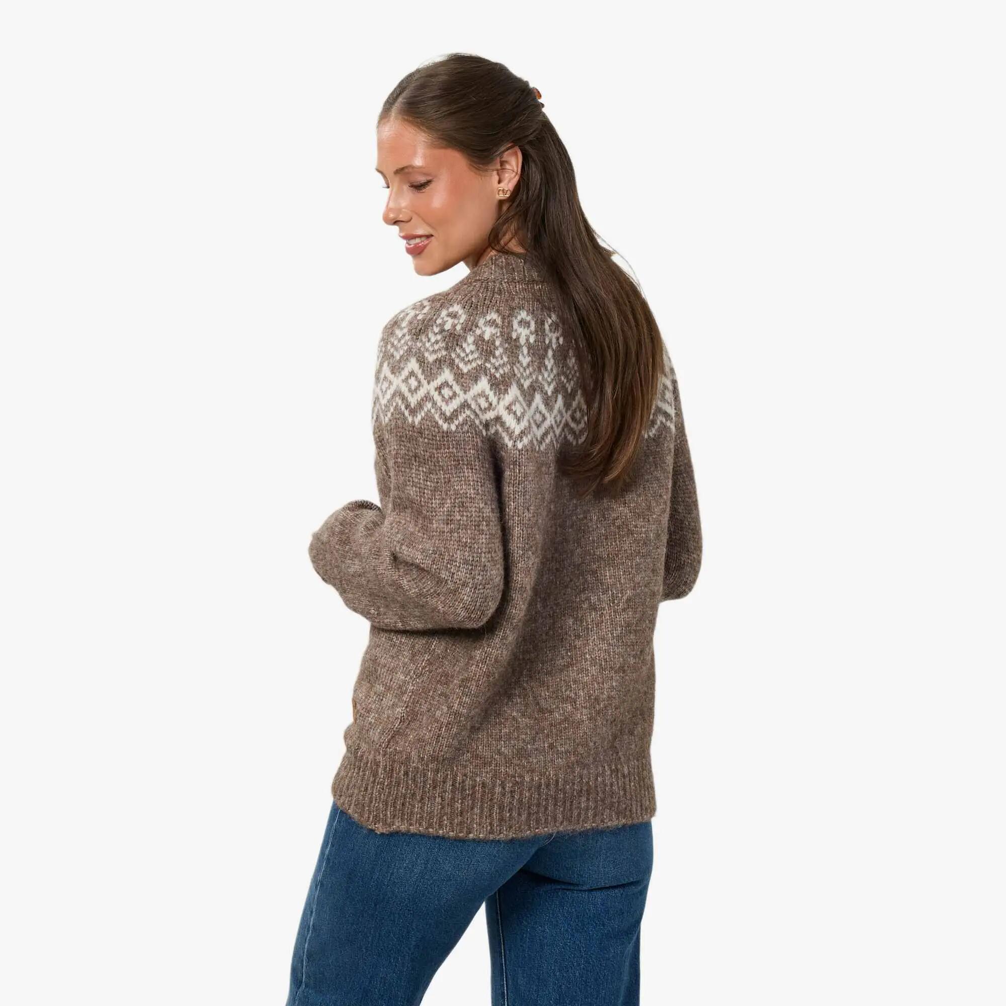 Damen Strickjacke Pullover Lofoten Wollstrick 2/7