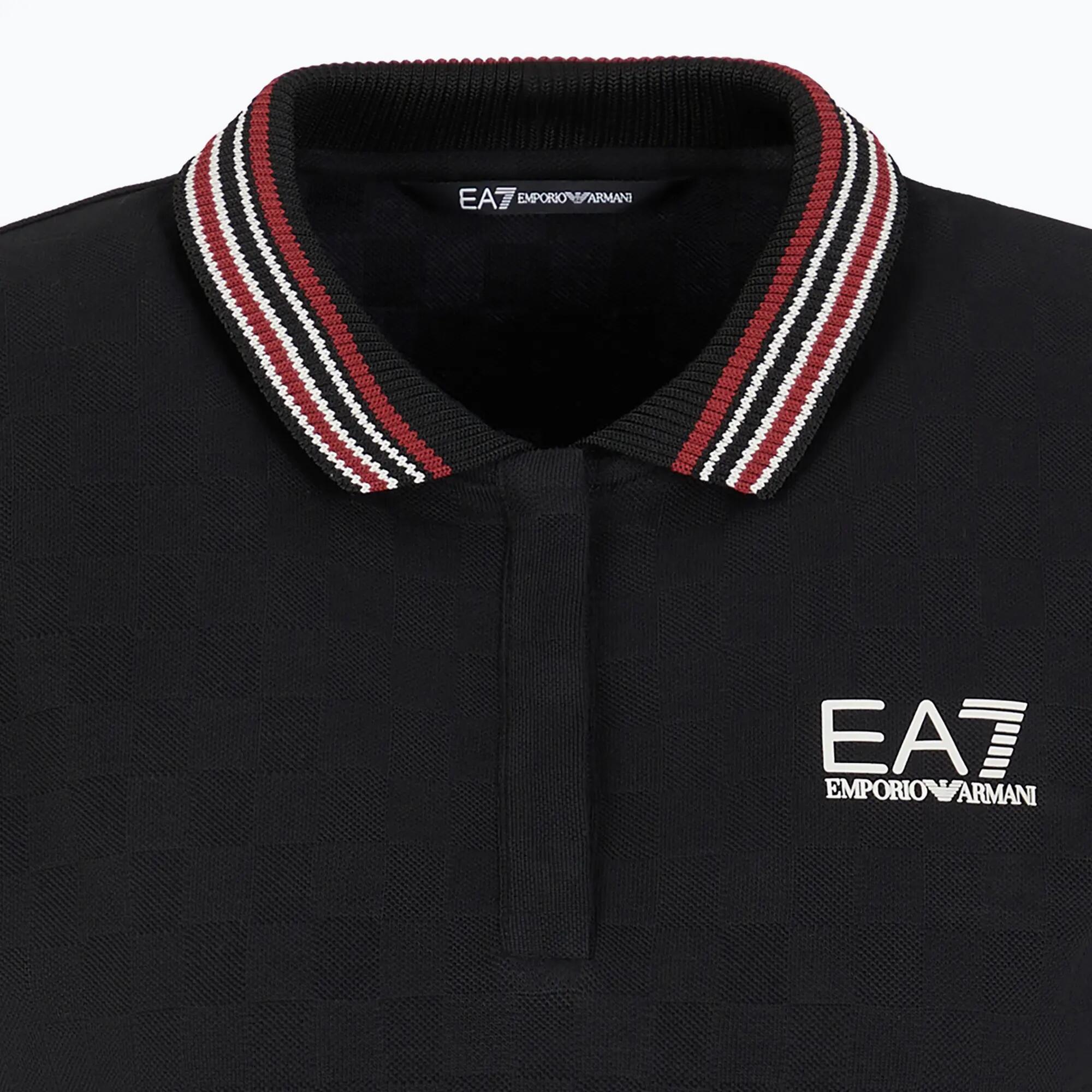 Koszulka damska EA7 Emporio Armani Golf Pro Polo Damier 3/4