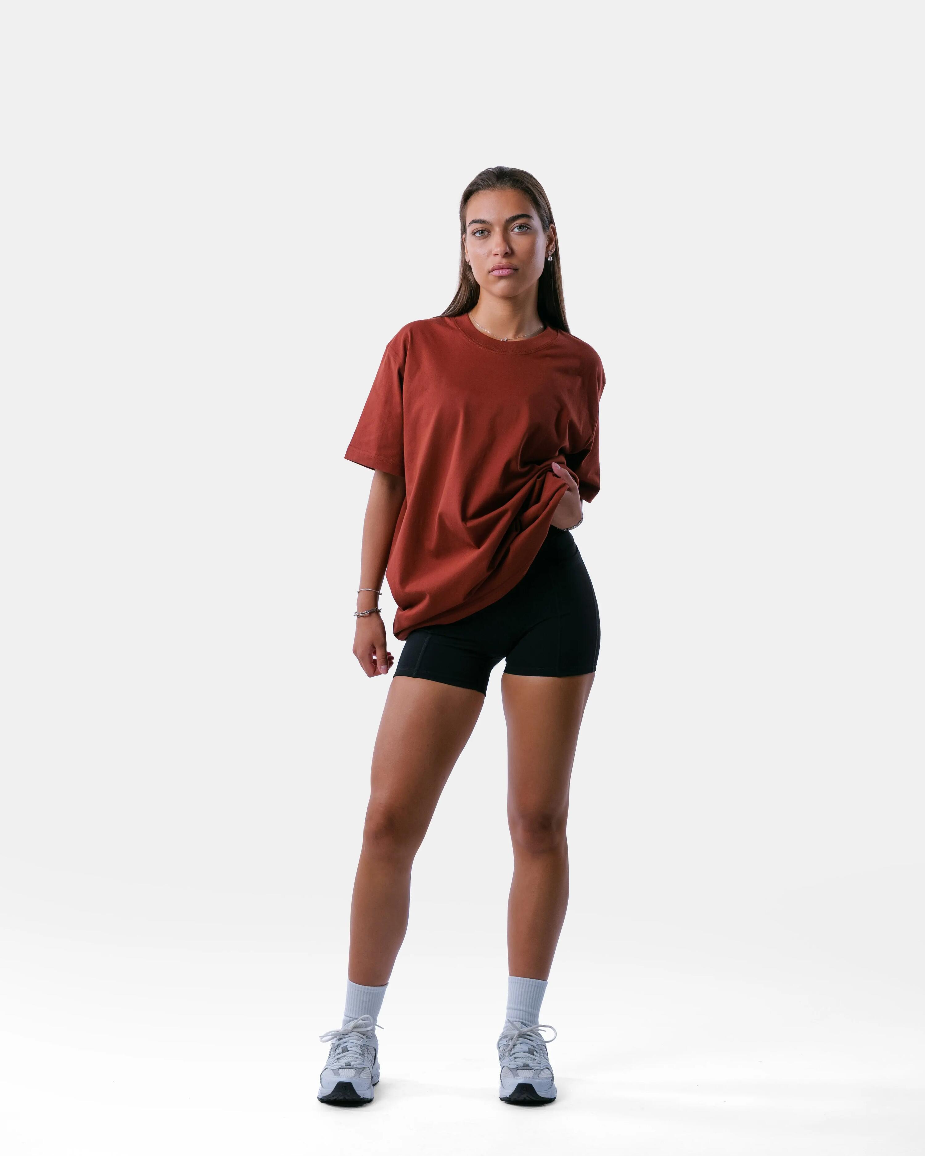 T-shirt pilates oversize algodão mulher – Pilates Club – Terracota 5/5
